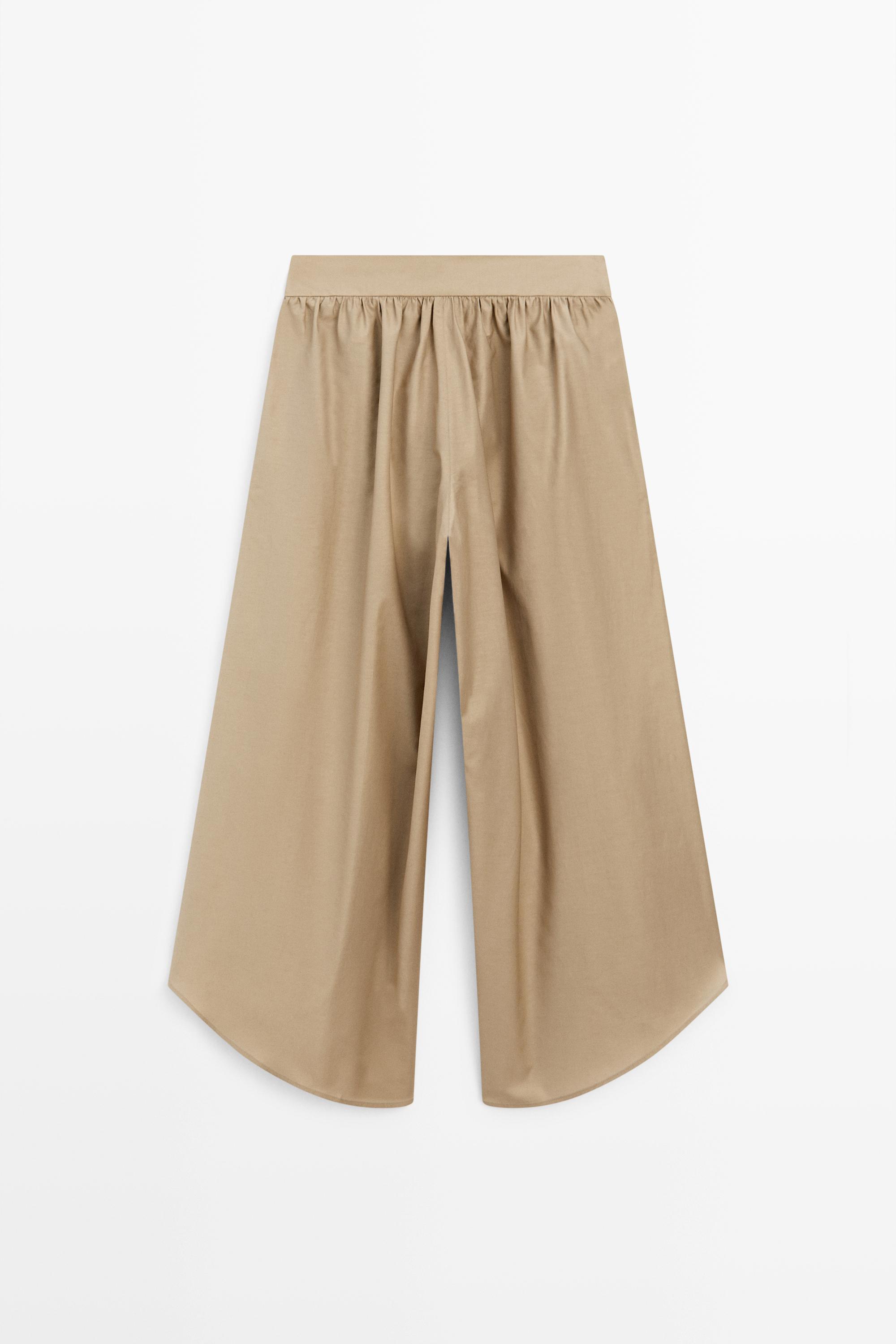 Culottes with pleated details